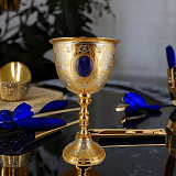 Эксклюзивный кубок для вина "Лазурит". Златоуст