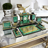 Настольный набор из малахита "Орел" . Златоуст