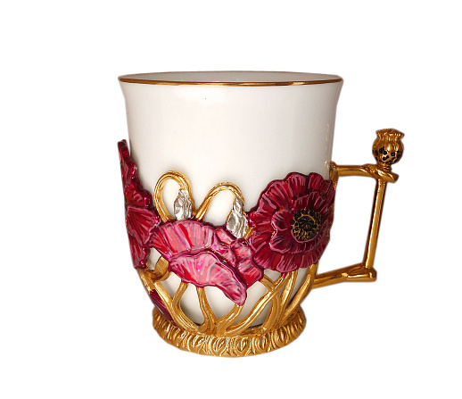 Сувенирная кофейная чашка "Маки"