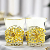 Бокалы для виски "Паук". Позолота