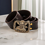 Ремень кожаный с пряжкой "Чертог лося"