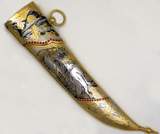 Нож "Волк" /в коробке/ № 2. Златоуст