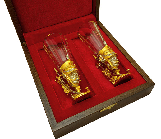 Лафитники "Гусар" 2шт. Позолоченный