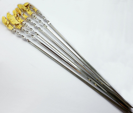 Набор шампуров "Птицы". Позолота