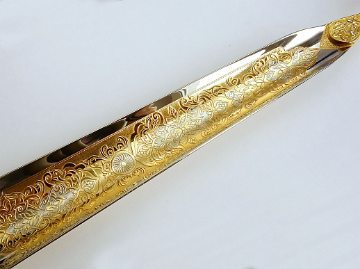 Интерьерная обувная ложка "Орел". Позолоченная