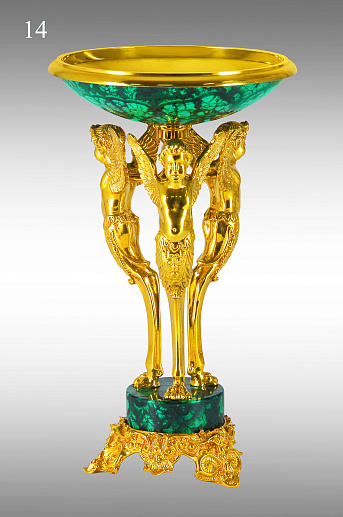 Ваза из малахита для украшения интерьера купить с доставкой Ваза из малахита для украшения интерьера