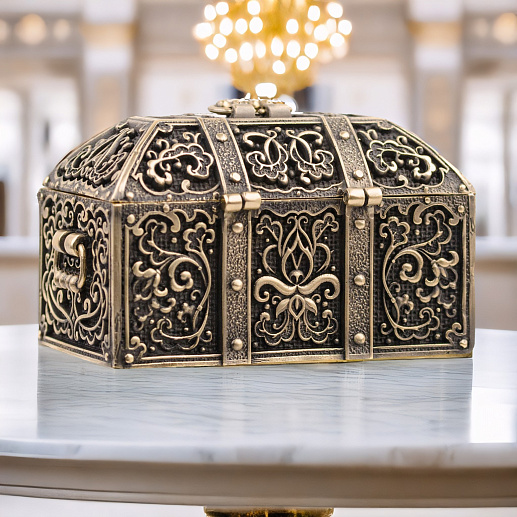 Сундук-шкатулка бронзовый большой