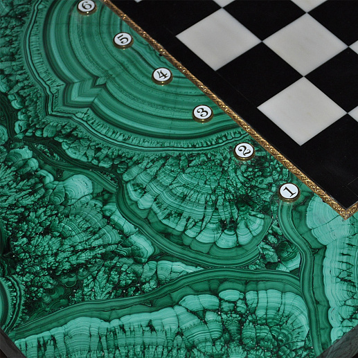 Шахматы из малахита