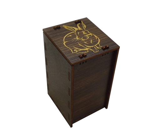 Новогодняя статуэтка "Кролик и часы"