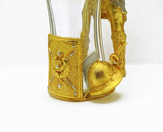 Пивной бокал "Греческий воин" позолота