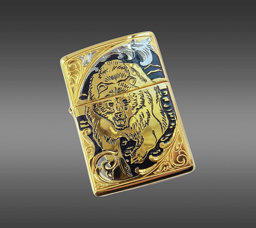 Зажигалка Zippo оригинал "Медведь" № 3 купить с доставкой Зажигалка Zippo оригинал "Медведь" № 3