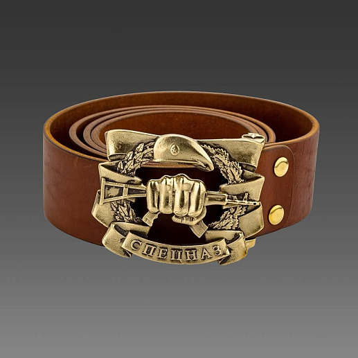 Ремень кожаный с пряжкой "Спецназ"