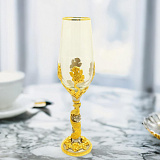 Бокал "Жар-птица" в золоте. Позолота
