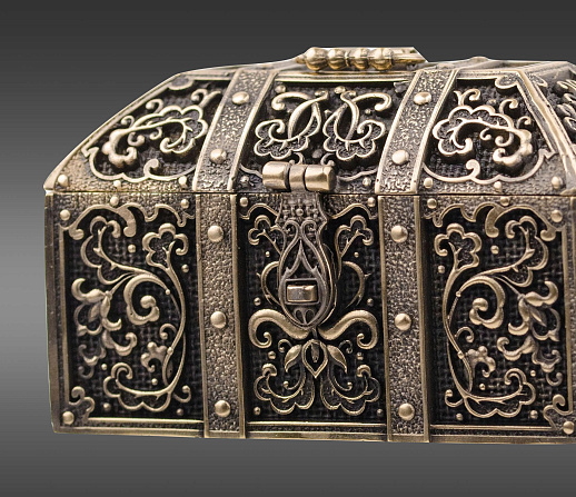 Сундук-шкатулка бронзовый большой