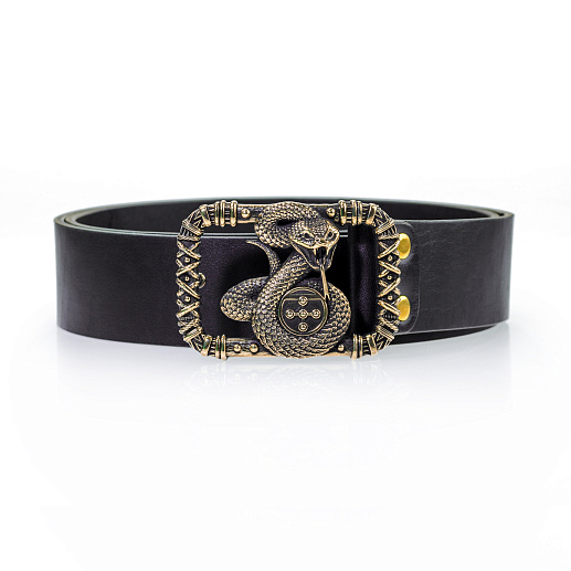 Ремень кожаный с пряжкой "Чертог змия"