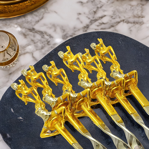 Набор шампуров "Танцовщицы". Позолота