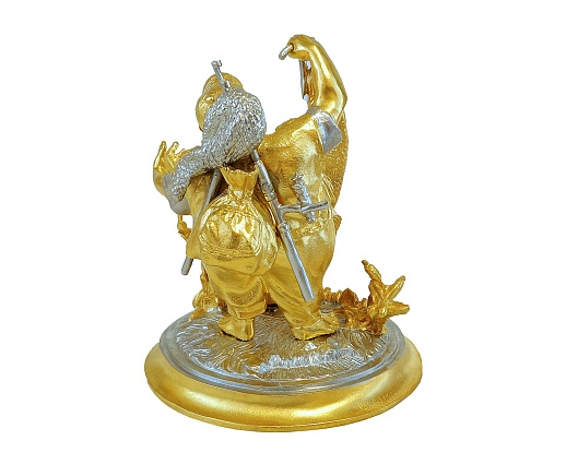 Бронзовая композиция "Рыбак и улов"