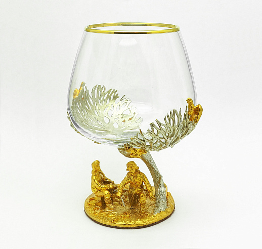 Подарочный бокал для коньяка "Зимняя рыбалка"