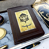 Кожаный ежедневник большой "Гербовый" №2