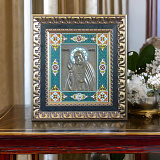 Бронзовая икона Серафим Саровский