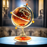 Сувенир "Глобус" из янтаря