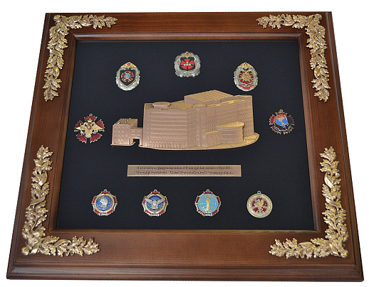 Панно "Здание ГРУ со знаками"