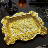 Пепельница "Лев". Позолоченная