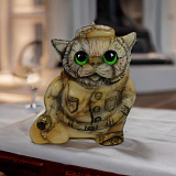 Подарочная скульптура "Кот с мешком"