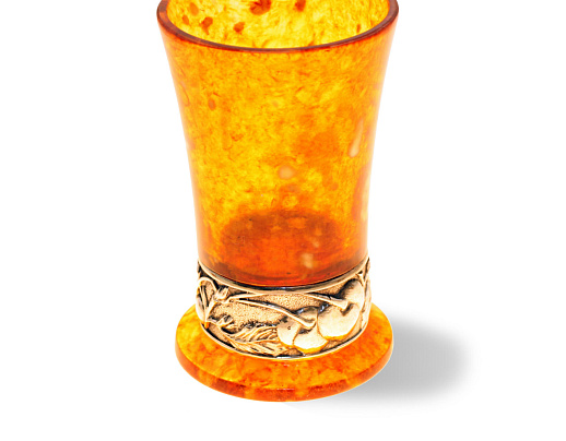 Стопка для водки из камня (янтарь)