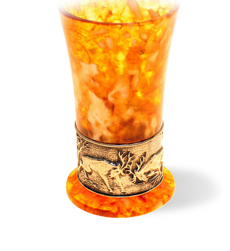 Стопка для водки из камня (янтарь)