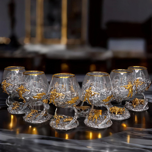 Набор бокалов для коньяка "Охота"