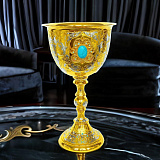 Сувенирный кубок для вина "Бирюза". Златоуст