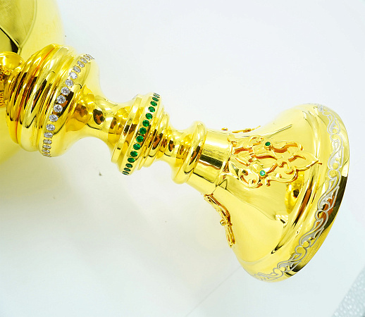 Подарочный кубок для вина "Царский малахит". Златоуст