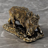 Бронзовая статуэтка "Кабан на земле"