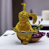 Новогодняя статуэтка "Кролик с морковкой"