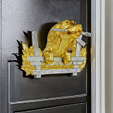 Бронзовая вешалка для сумок "Собака"