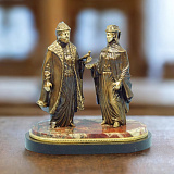Статуэтка "Петр и Феврония" (яшма)