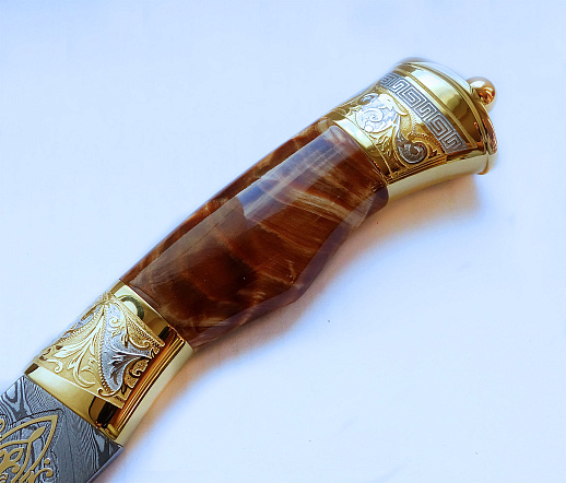 Украшенный нож №6 /дамаск/. Златоуст