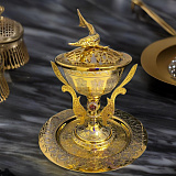 Икорница с блюдцем "Осетр". Златоуст