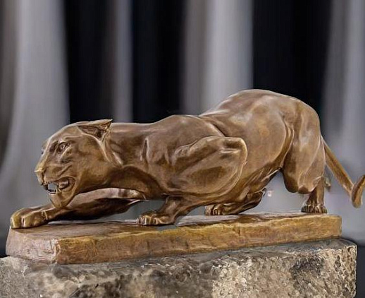 Бронзовая композиция «Крадущаяся пантера» купить с доставкой Бронзовая композиция «Крадущаяся пантера»