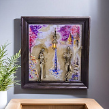 Бронзовая ключница настенная "Пара. Весна" с подсветкой