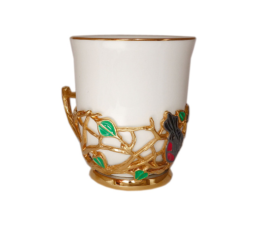 Красивая кофейная чашка "Птички"