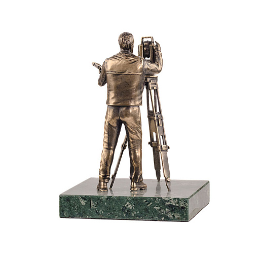 Бронзовая статуэтка "Геодезист" на подставке купить с доставкой Бронзовая статуэтка "Геодезист" на подставке