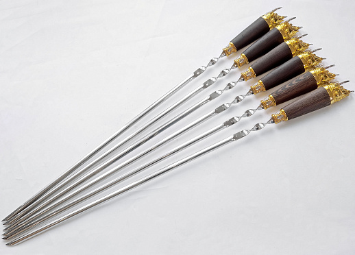 Набор шампуров "Быки". Позолота