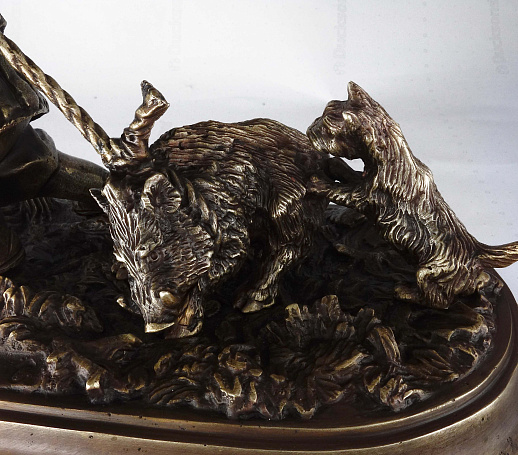 Бронзовая композиция "Удачливый охотник"