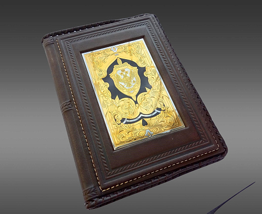 Кожаный ежедневник большой "ФСБ"