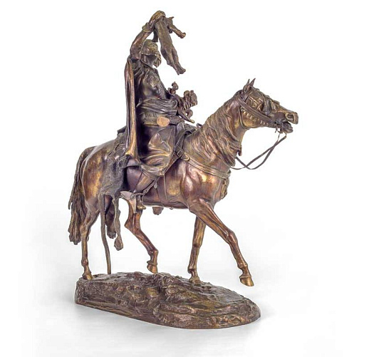 Бронзовая композиция «Всадник со львятами» купить с доставкой Бронзовая композиция «Всадник со львятами»