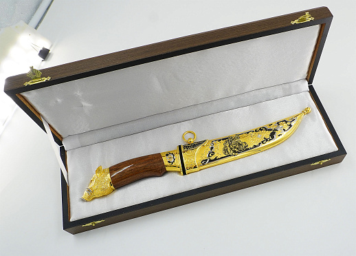 Нож кабан №3 дамаск. Златоуст. купить с доставкой Нож кабан №3 дамаск. Златоуст.