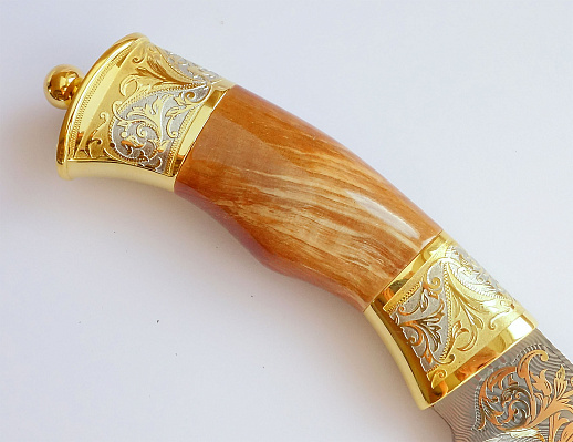 Украшенный нож №8 /дамаск/. Златоуст купить с доставкой Украшенный нож №8 /дамаск/. Златоуст